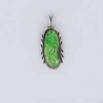 Michael Mendoza Gaspeite and Sterling Silver Pendant