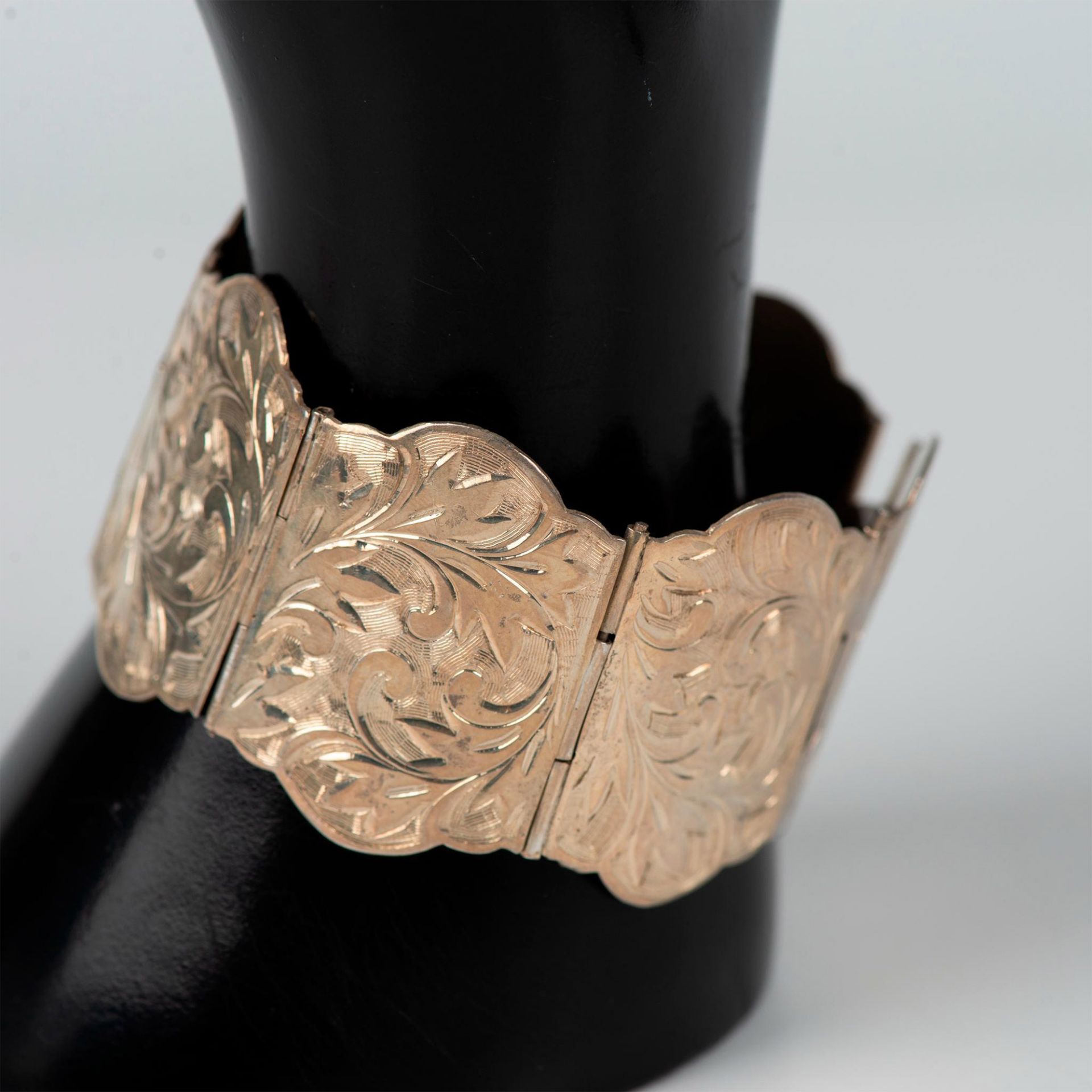 Elegant Art Nouveau Sterling Silver Bracelet - Bild 2 aus 6