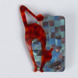 Lea Stein Paris Unique 3D Cat Brooch