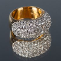 Sparkling 14K Yellow Gold and Diamond Ring