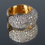 Sparkling 14K Yellow Gold and Diamond Ring