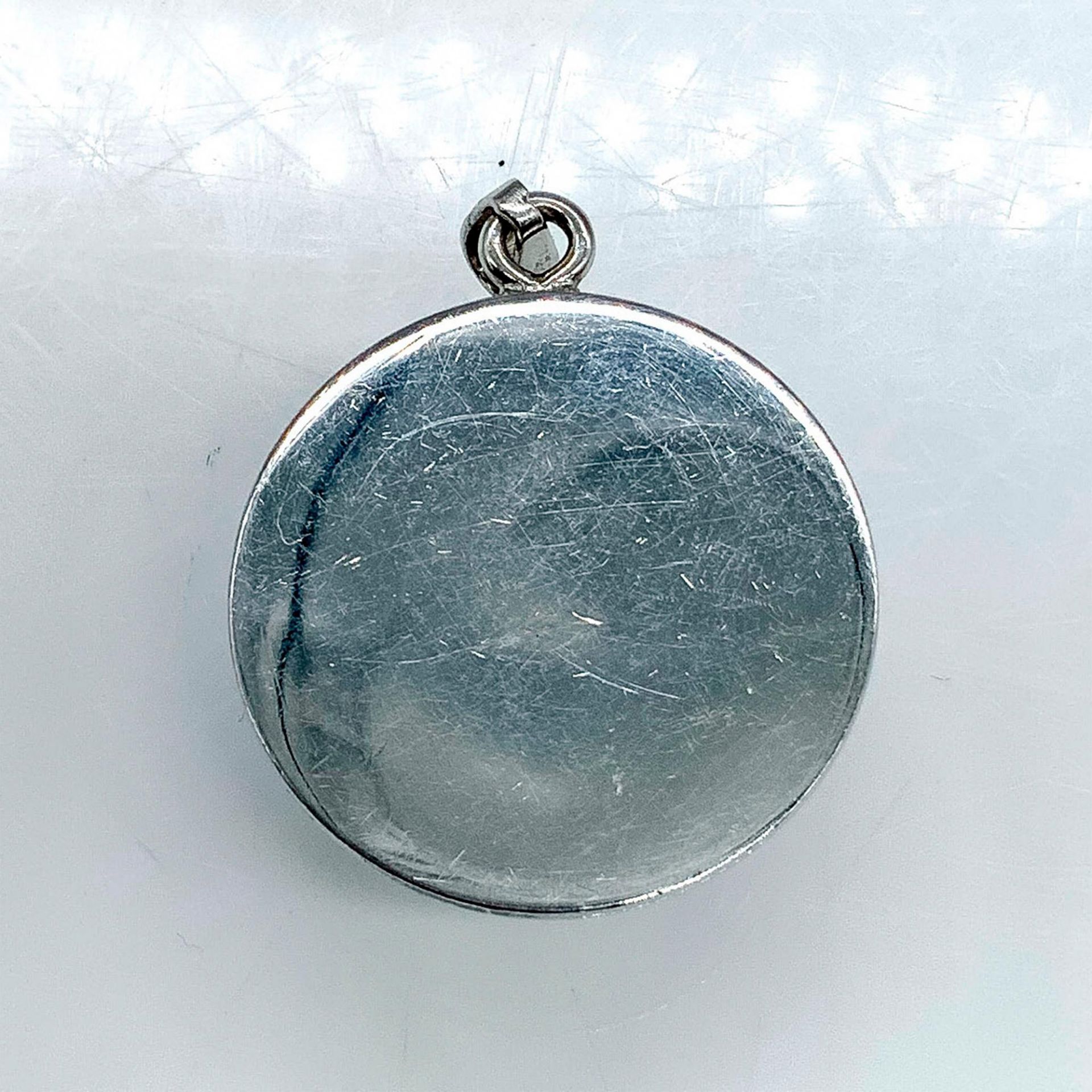 Lalique Sterling Silver Clear Cabochon Pendant - Image 2 of 2