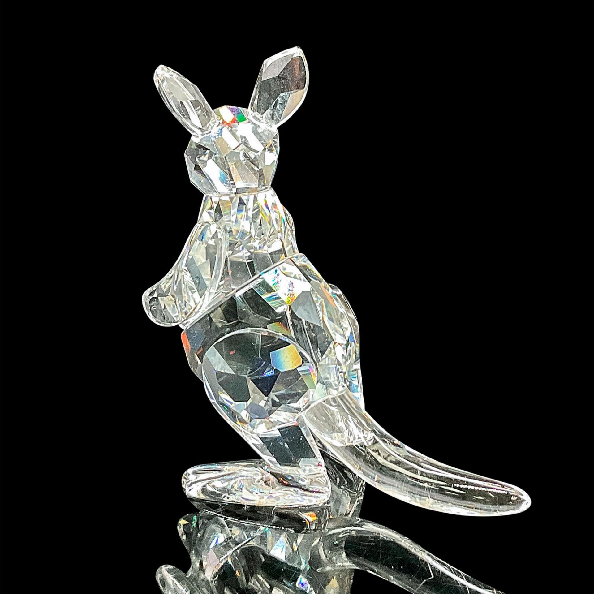 Swarovski Silver Crystal Figurine, Kangaroo with Baby Joey - Image 2 of 4