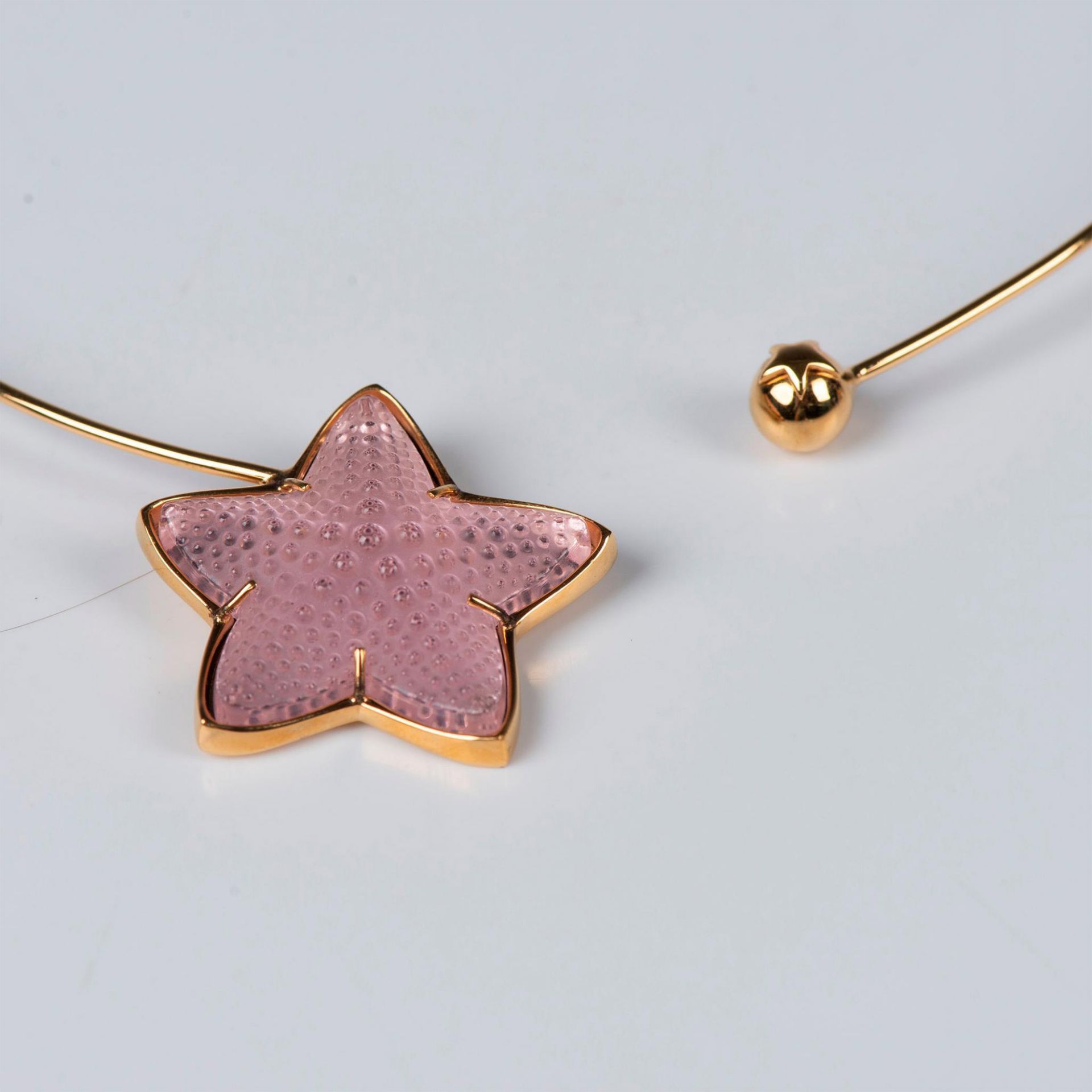 2pc Lalique Paris Pink Oceania Starfish Necklace & Ring - Bild 6 aus 14