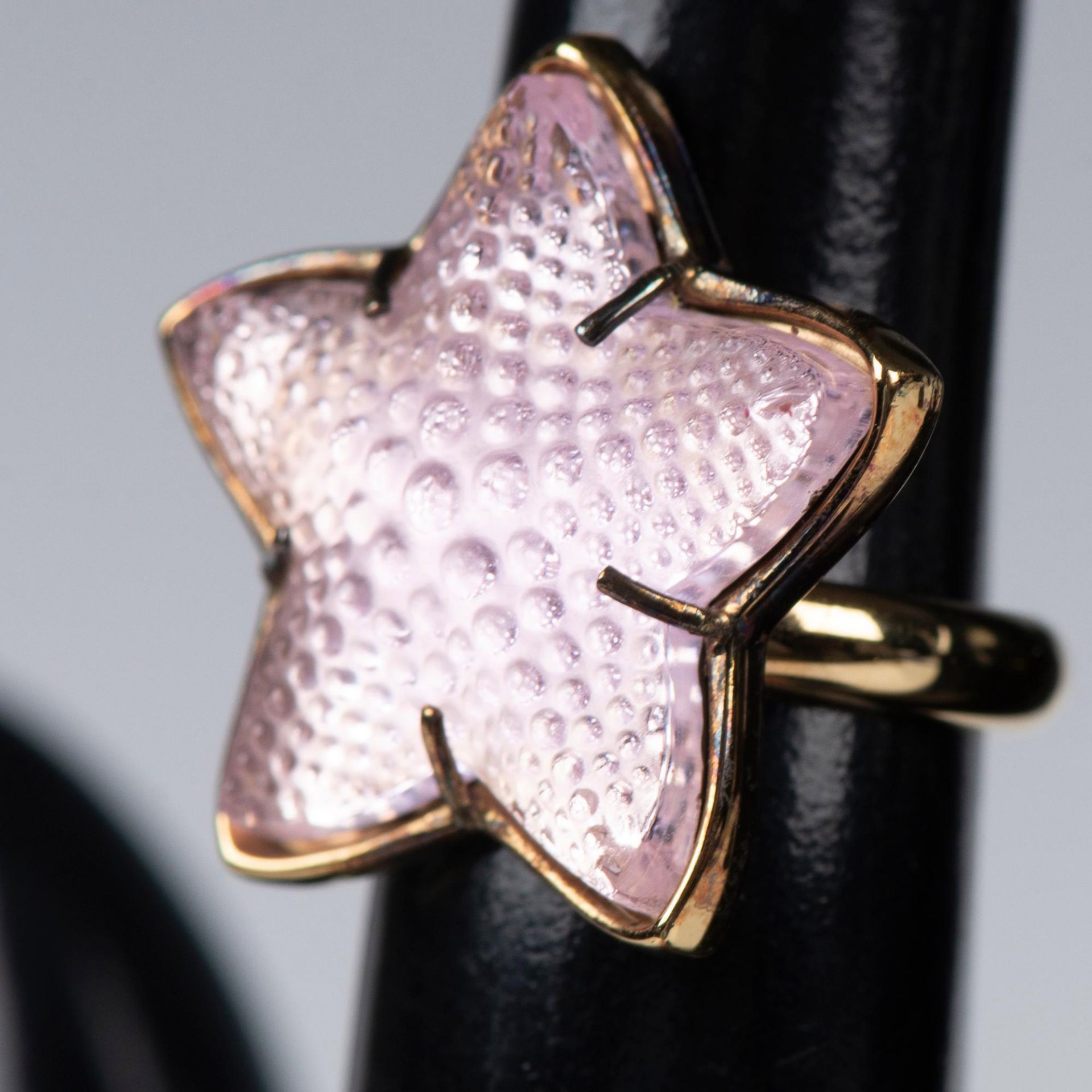 2pc Lalique Paris Pink Oceania Starfish Necklace & Ring - Bild 14 aus 14