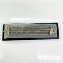 Pretty Vintage Silver Tone Multi-Strand Bracelet