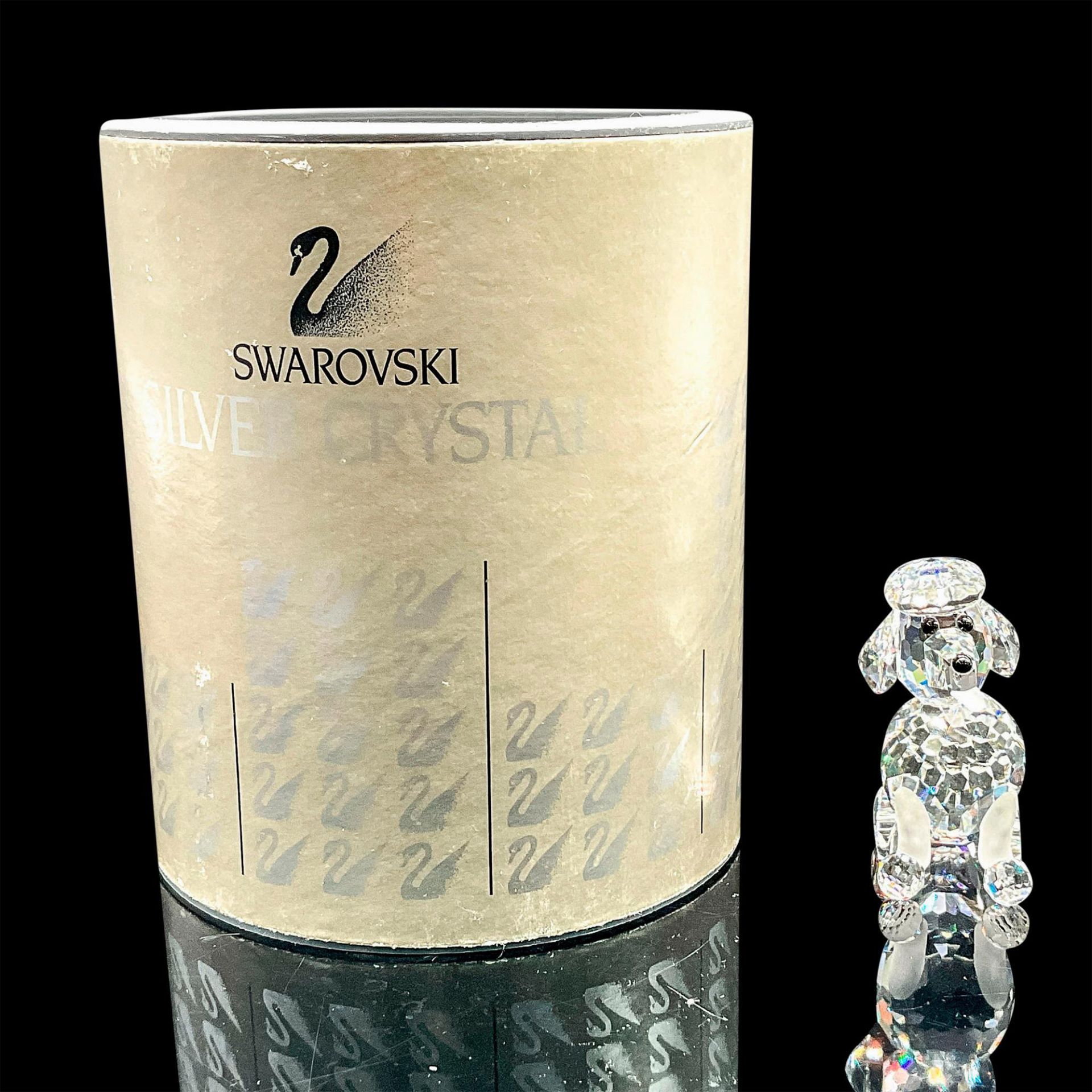 Swarovski Silver Crystal Figurine, Sitting Poodle - Image 5 of 5