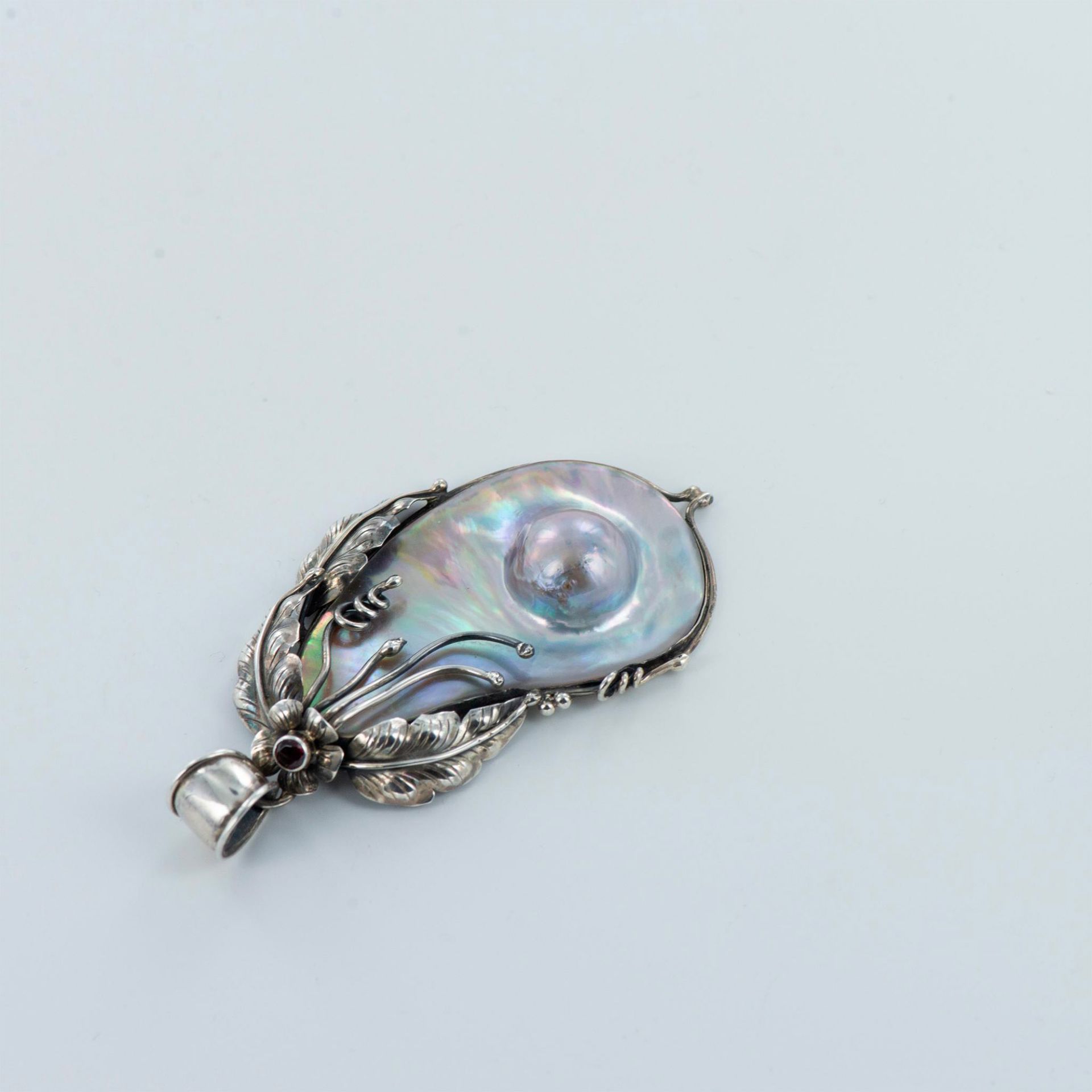Mother of Pearl and Sterling Silver Pendant
