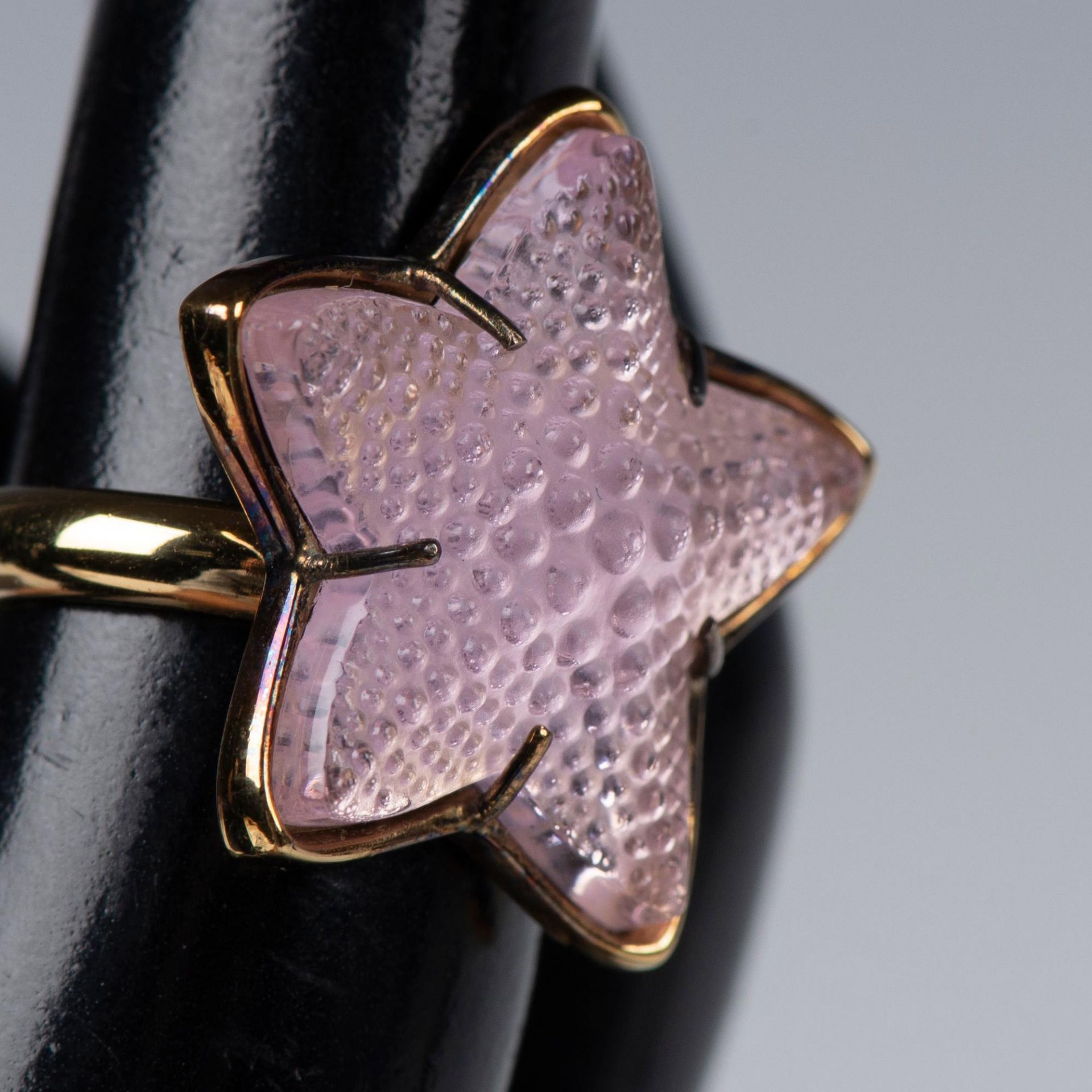 2pc Lalique Paris Pink Oceania Starfish Necklace & Ring - Bild 13 aus 14