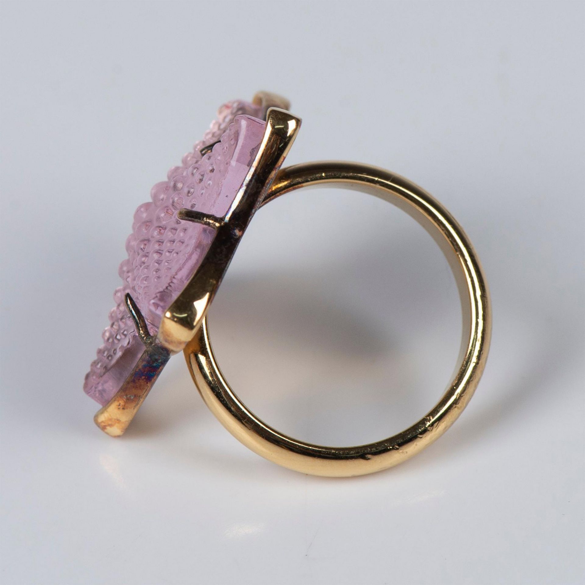 2pc Lalique Paris Pink Oceania Starfish Necklace & Ring - Bild 8 aus 14