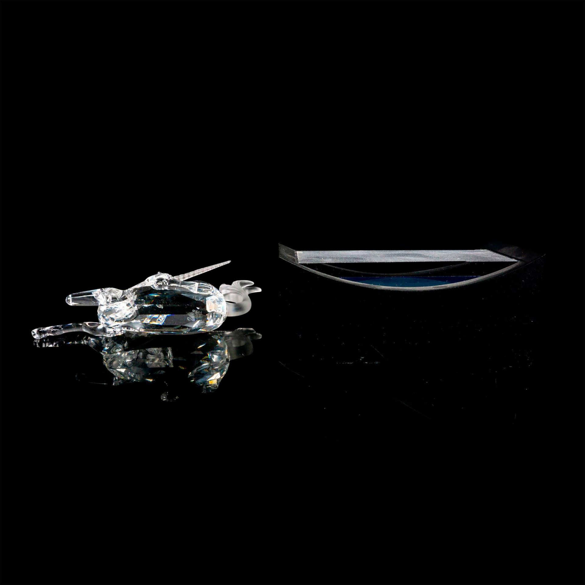 2pc Swarovski Crystal Figurine + Base, Unicorn - Image 3 of 4