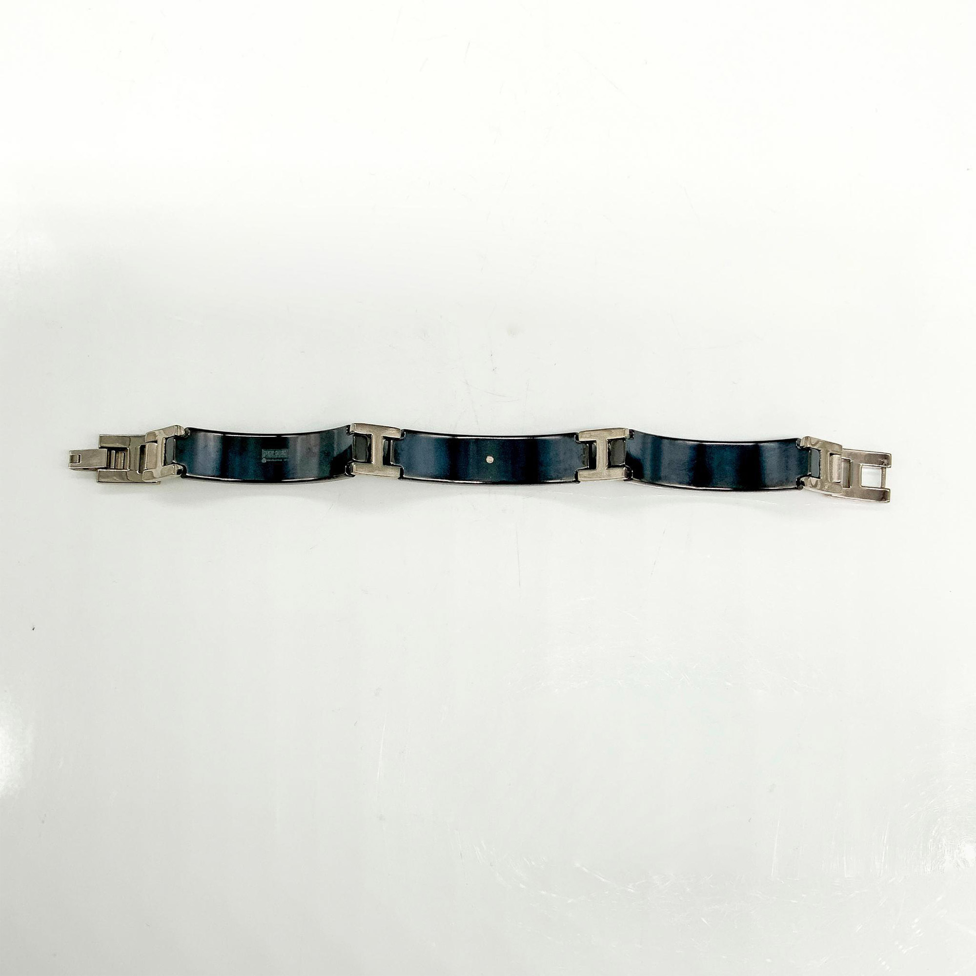 Harley Davidson Black and Silver Titanium Link Bracelet - Image 3 of 3