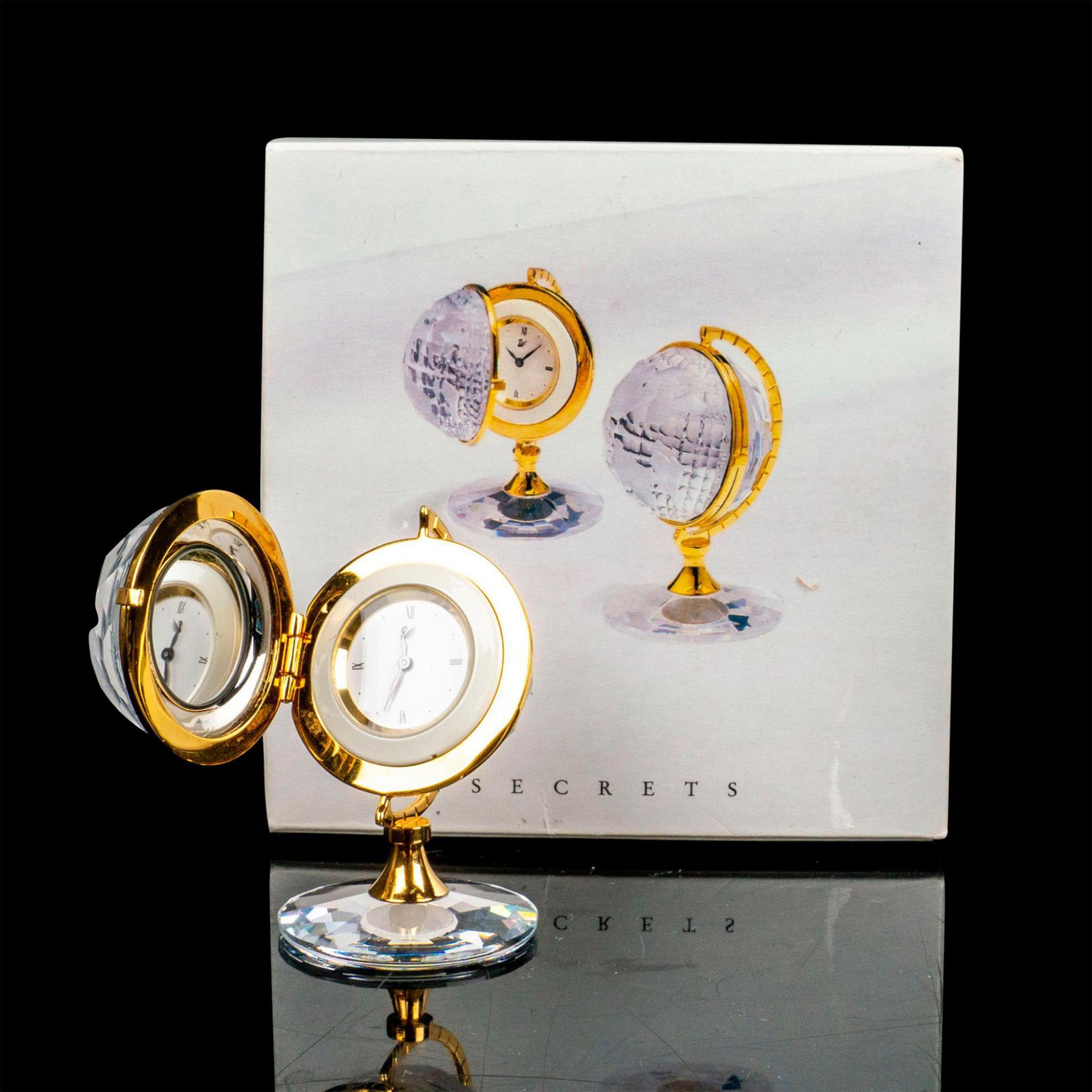 Swarovski Crystal Memories Figurine, Globe Clock - Image 5 of 5