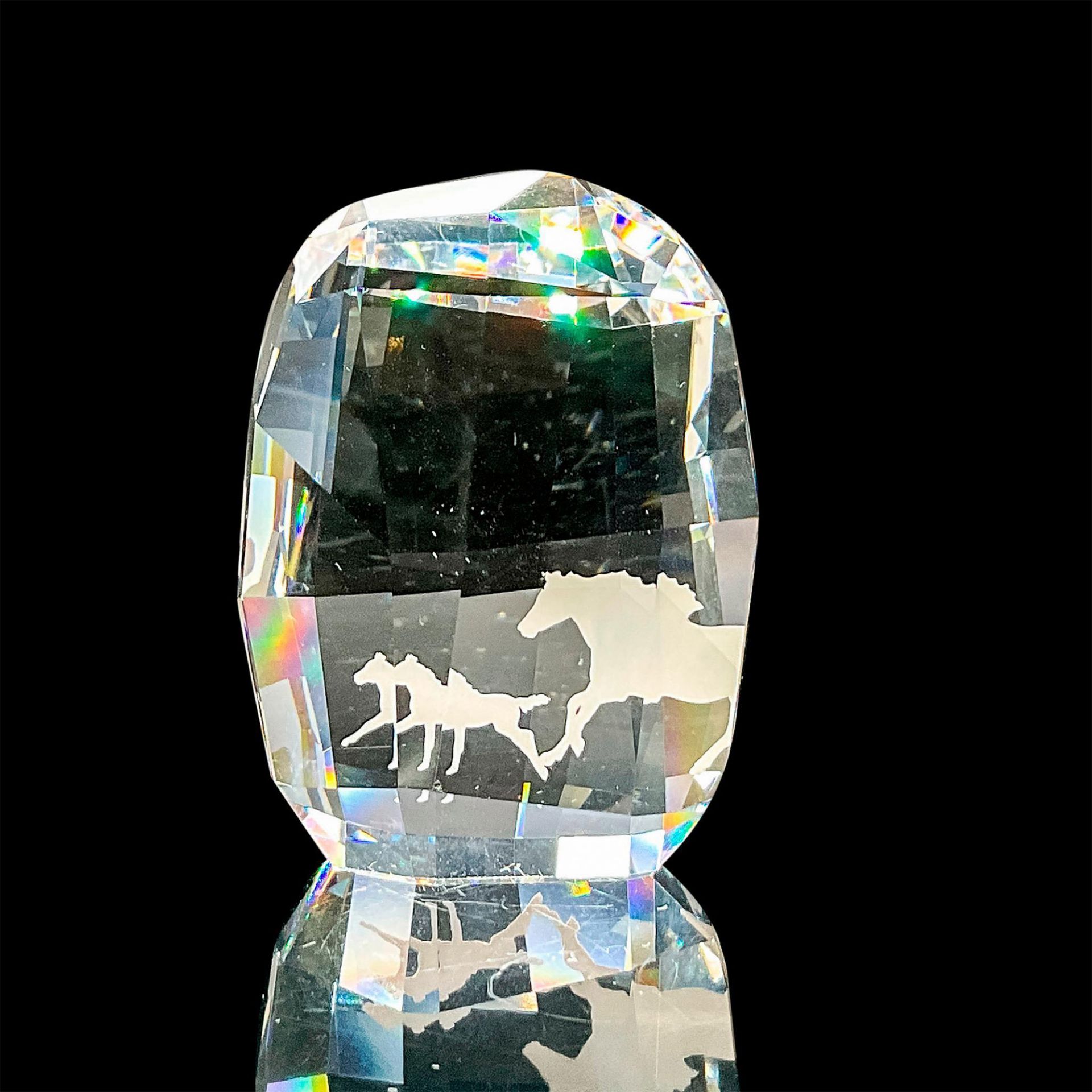 Swarovski Crystal Paperweight, SCS Horses Running - Image 2 of 4