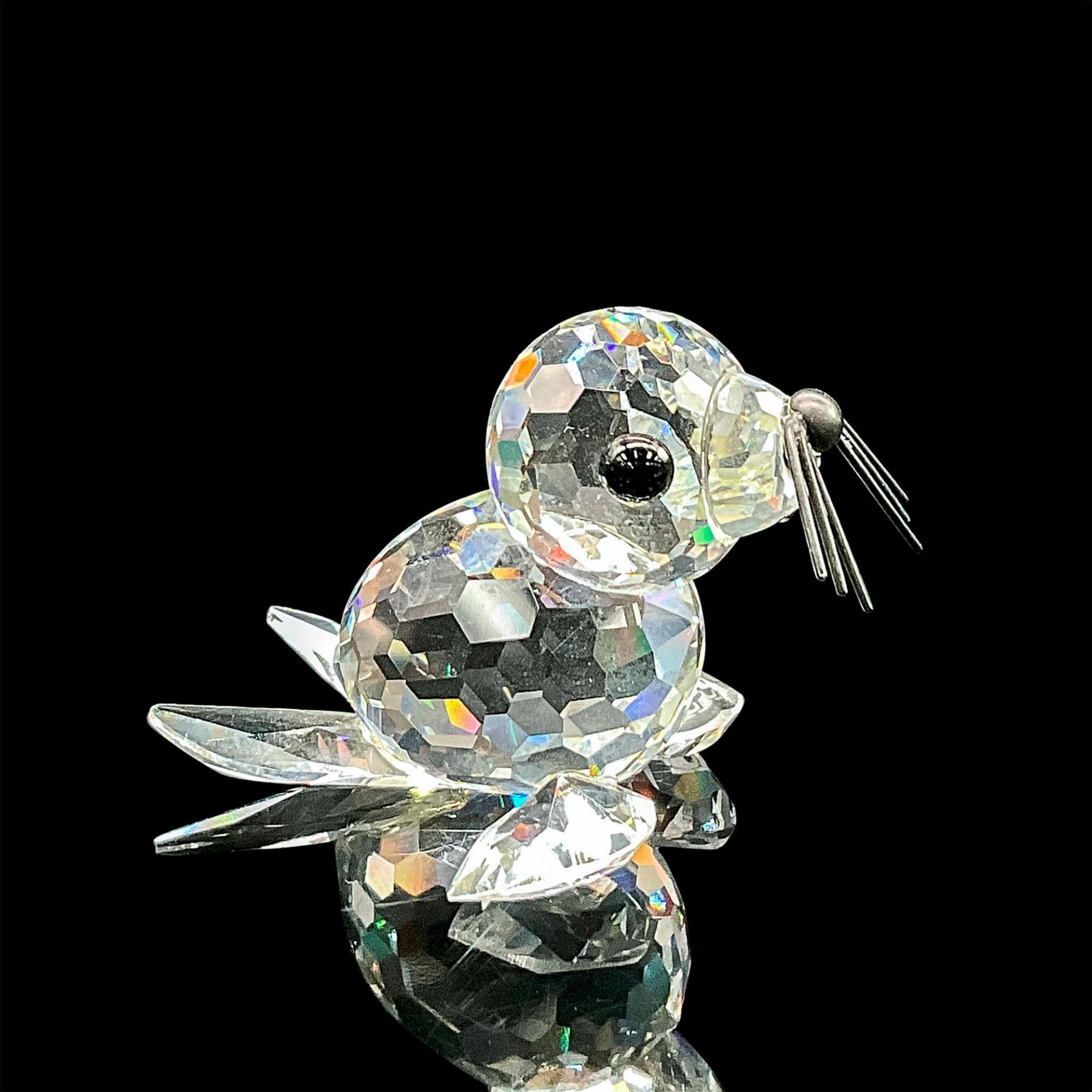 Swarovski Silver Crystal Figurine, Seal