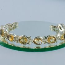 Sterling Silver and Citrine Bracelet