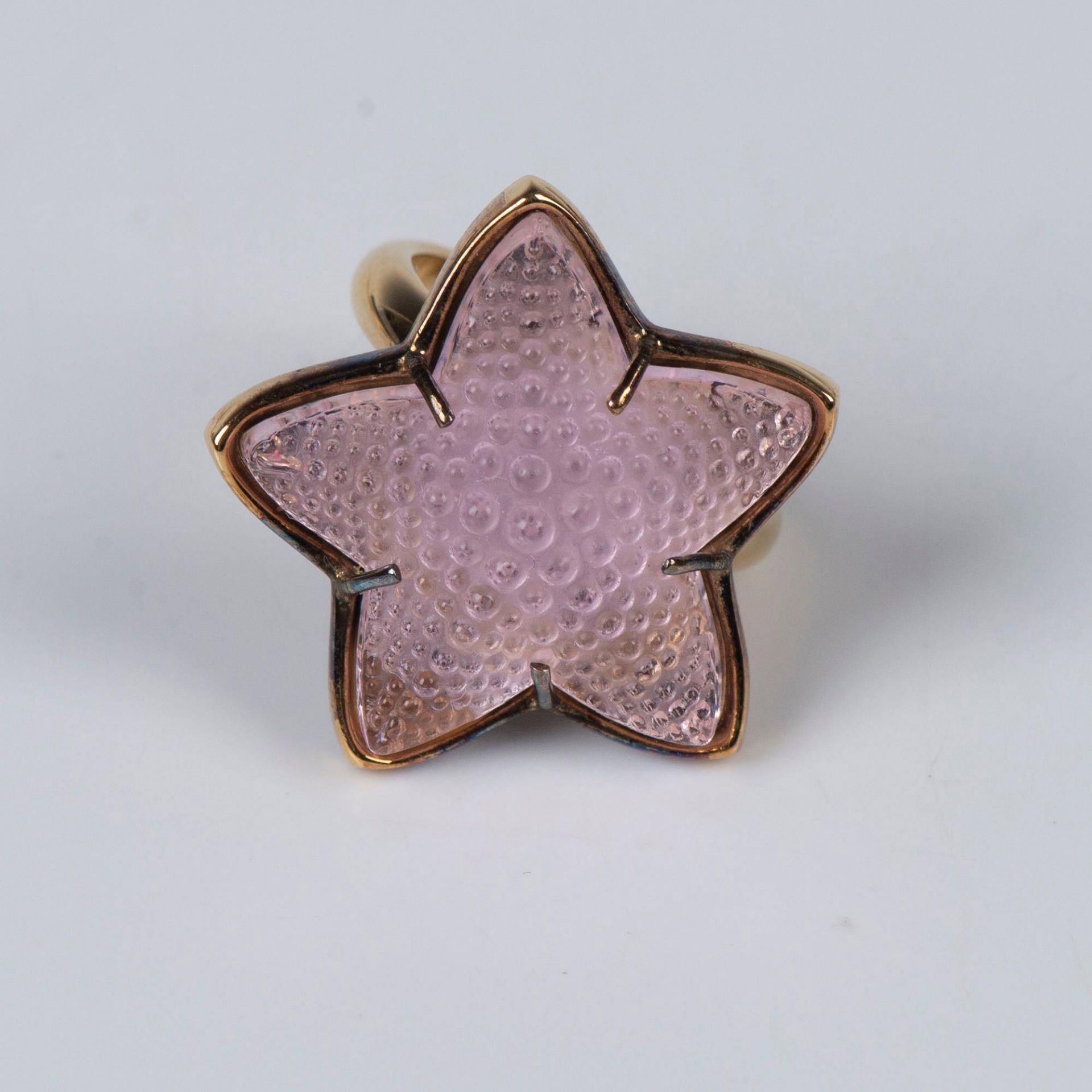 2pc Lalique Paris Pink Oceania Starfish Necklace & Ring - Bild 7 aus 14
