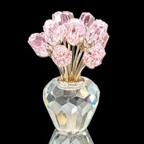 Swarovski Crystal SCS Figurine, A Dozen Pink Roses