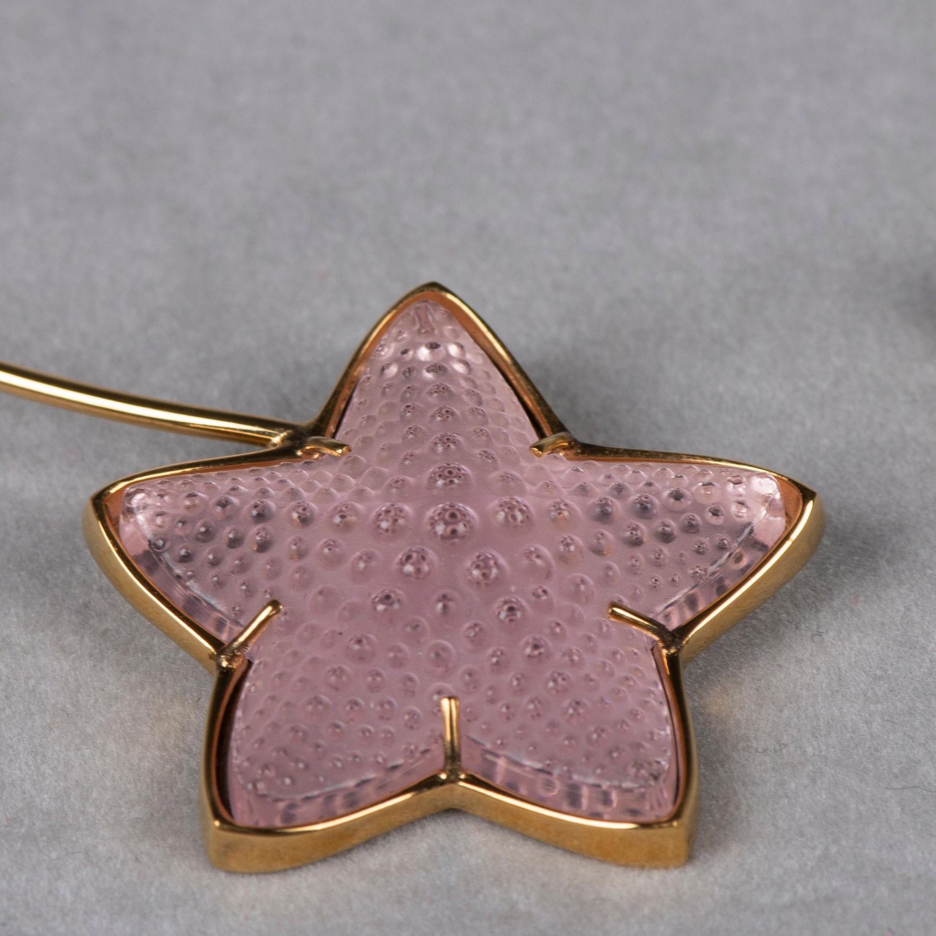 2pc Lalique Paris Pink Oceania Starfish Necklace & Ring - Bild 2 aus 14
