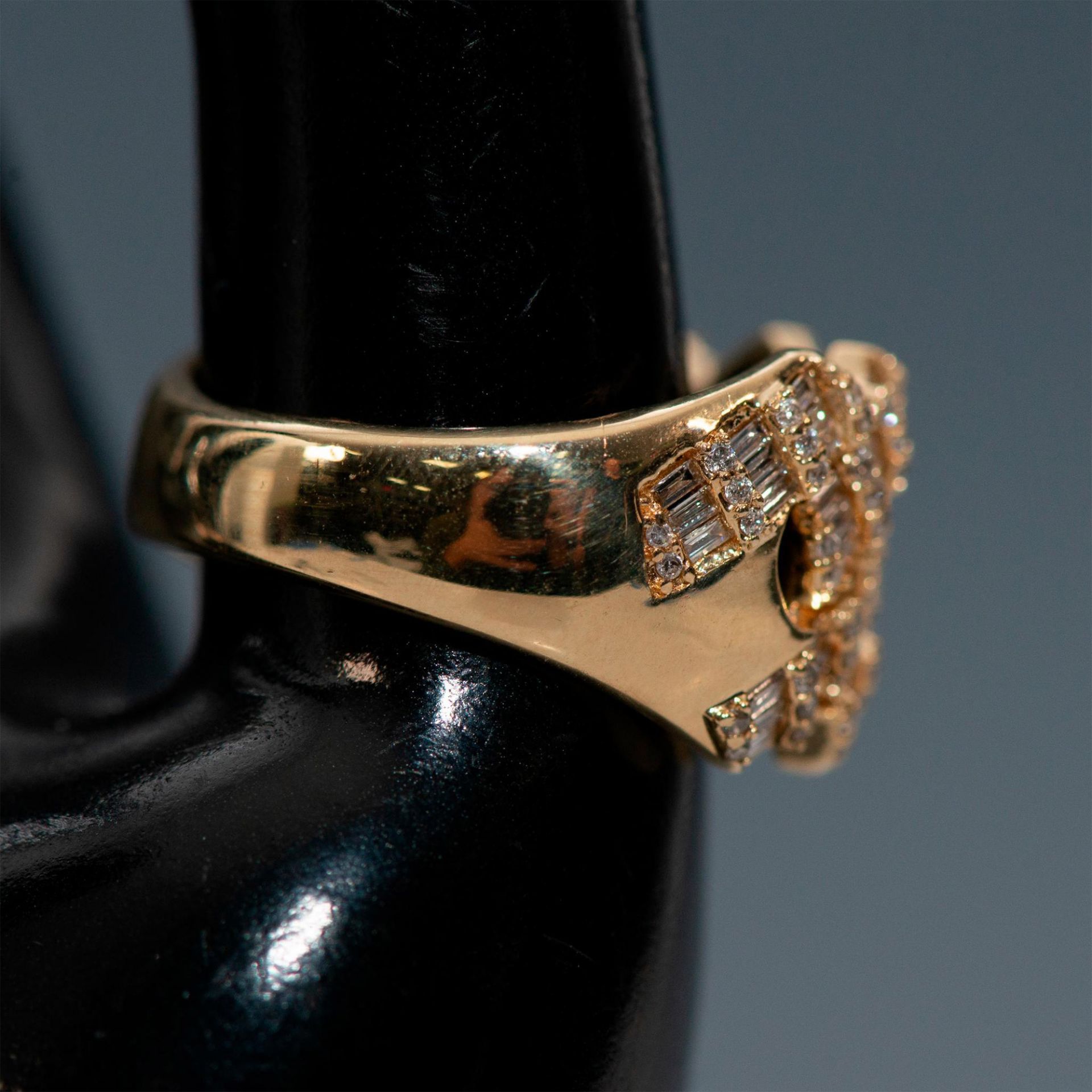 Geometric Design 3.25ctw Diamond 14K Yellow Gold Ring - Image 8 of 11