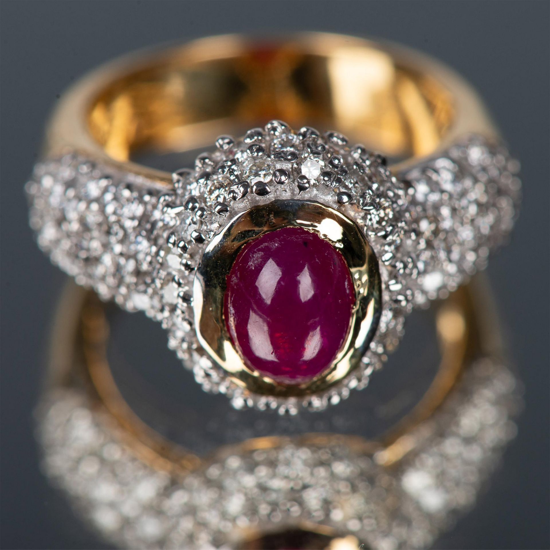 Fabulous 14K Yellow Gold, Diamond, and Ruby 2.9ctw Ring - Image 11 of 11