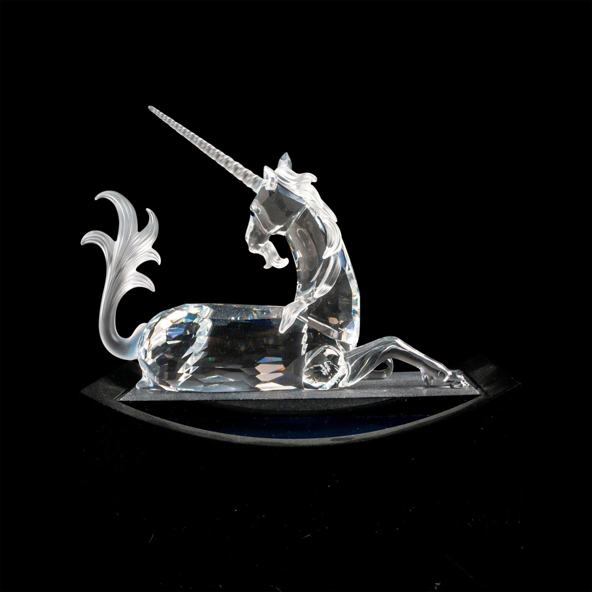 2pc Swarovski Crystal Figurine + Base, Unicorn - Image 2 of 4