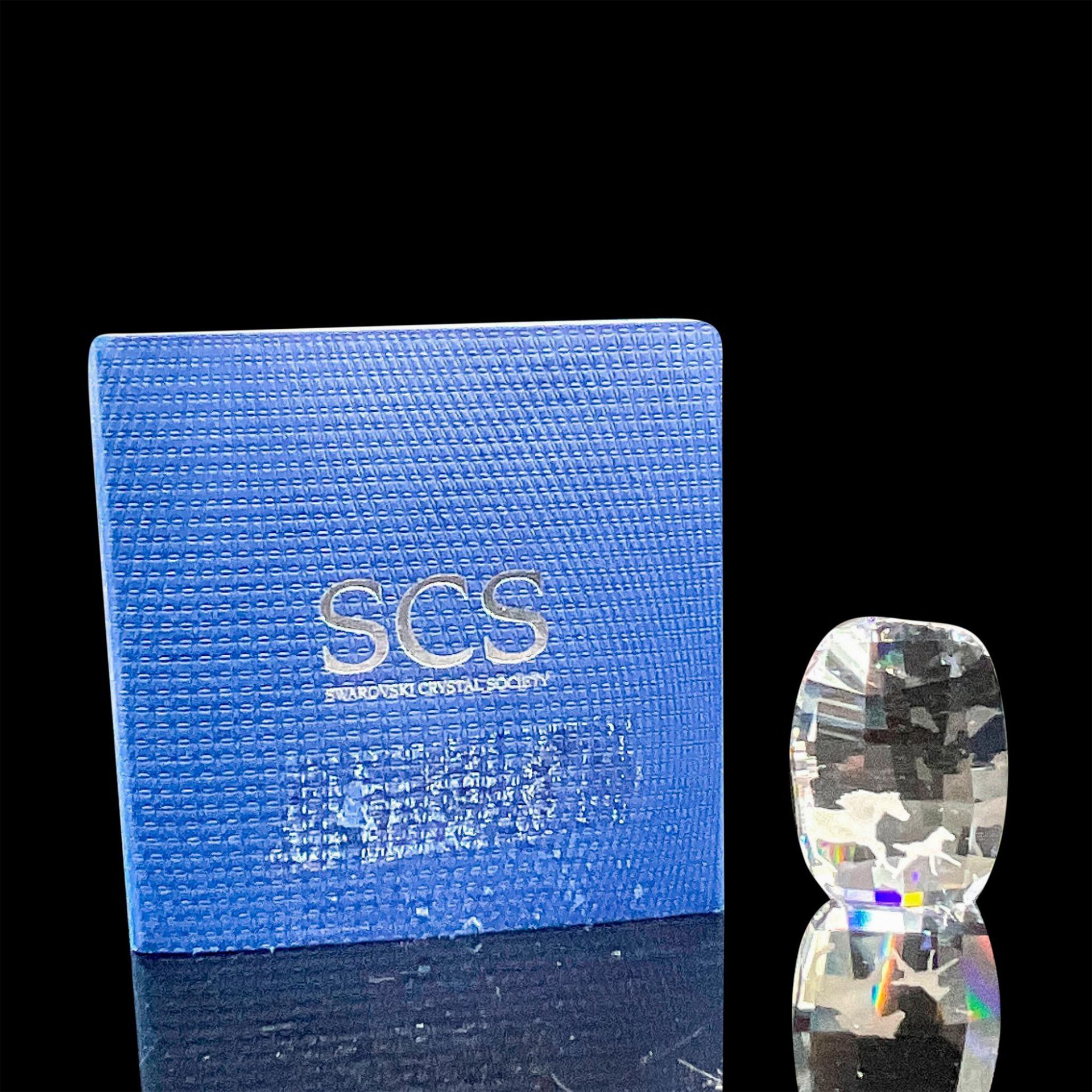 Swarovski Crystal Paperweight, SCS Horses Running - Image 4 of 4