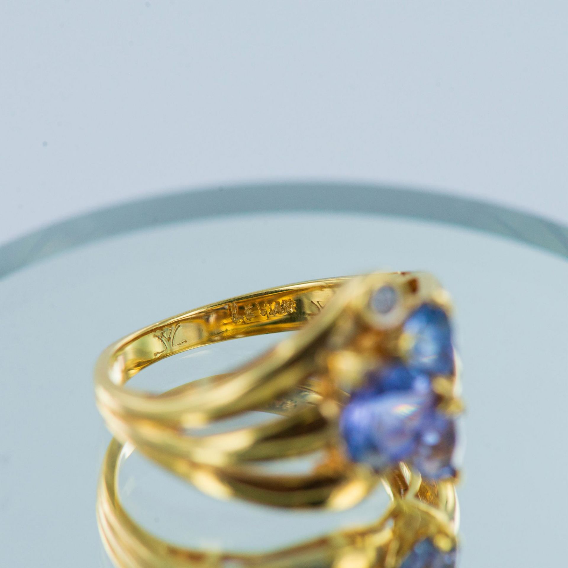 LeVian 18K Yellow Gold, Diamond, and Amethyst Ring - Bild 12 aus 13