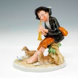 Wallendorf Porcelain Figurine, Boy Playing Flute
