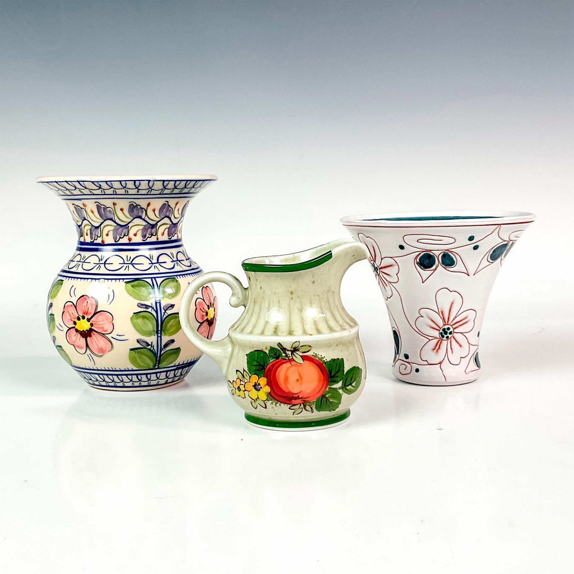 3pc Ceramic Vase and Pitcher Set - Bild 2 aus 3
