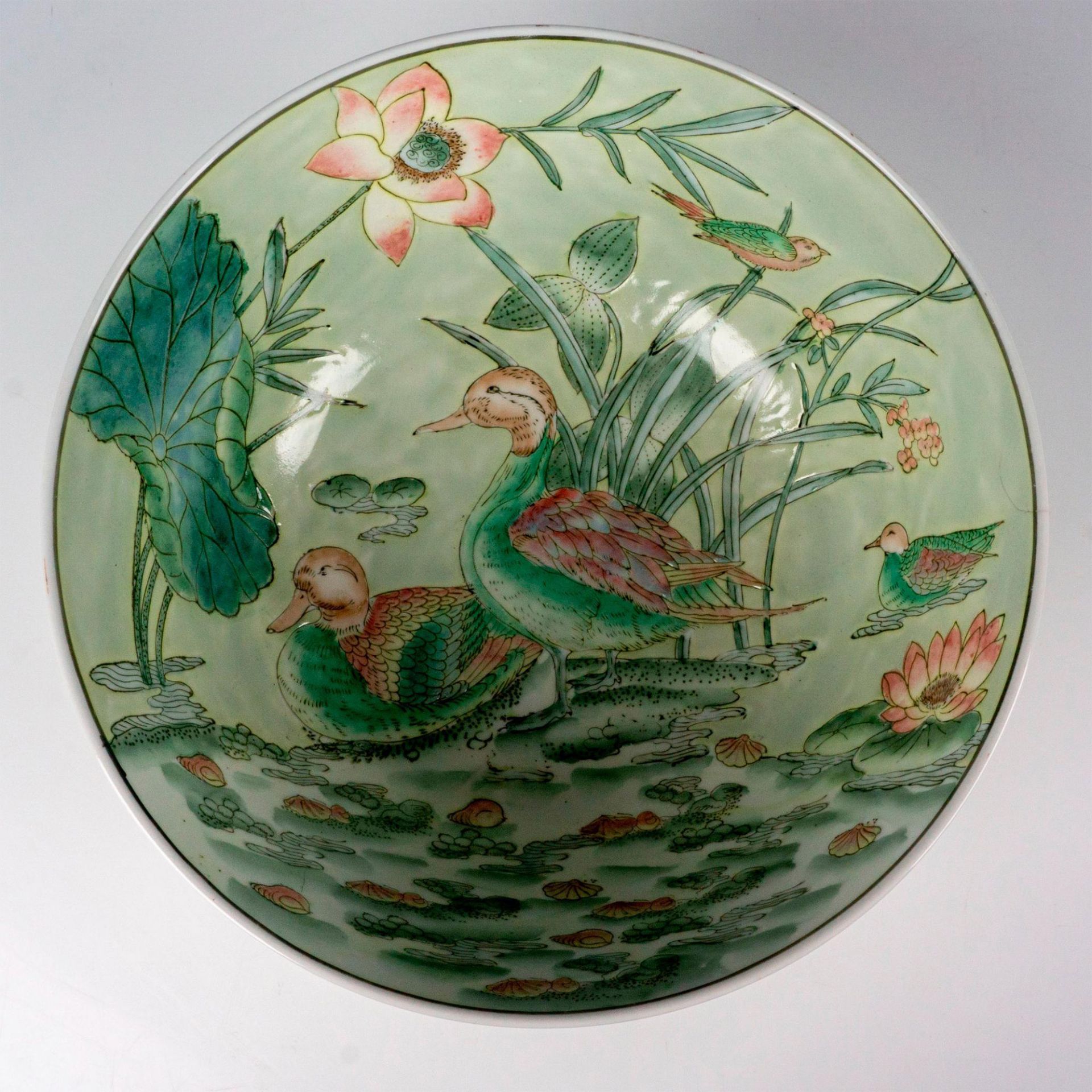 Chinese Porcelain Celadon Painted Duck Bowl - Bild 3 aus 5