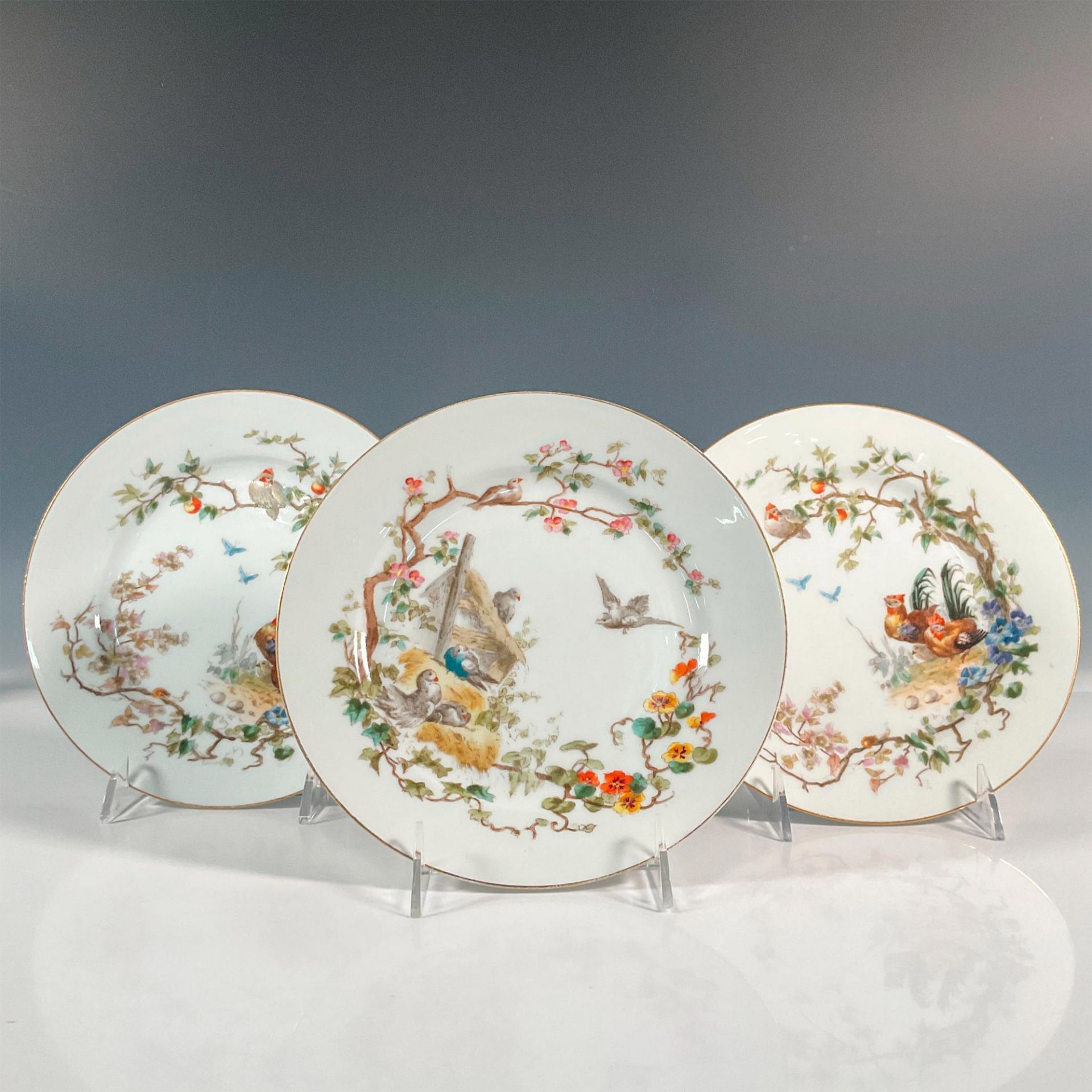 3pc Theodore Haviland Limoges Salad Plates - Bild 5 aus 7