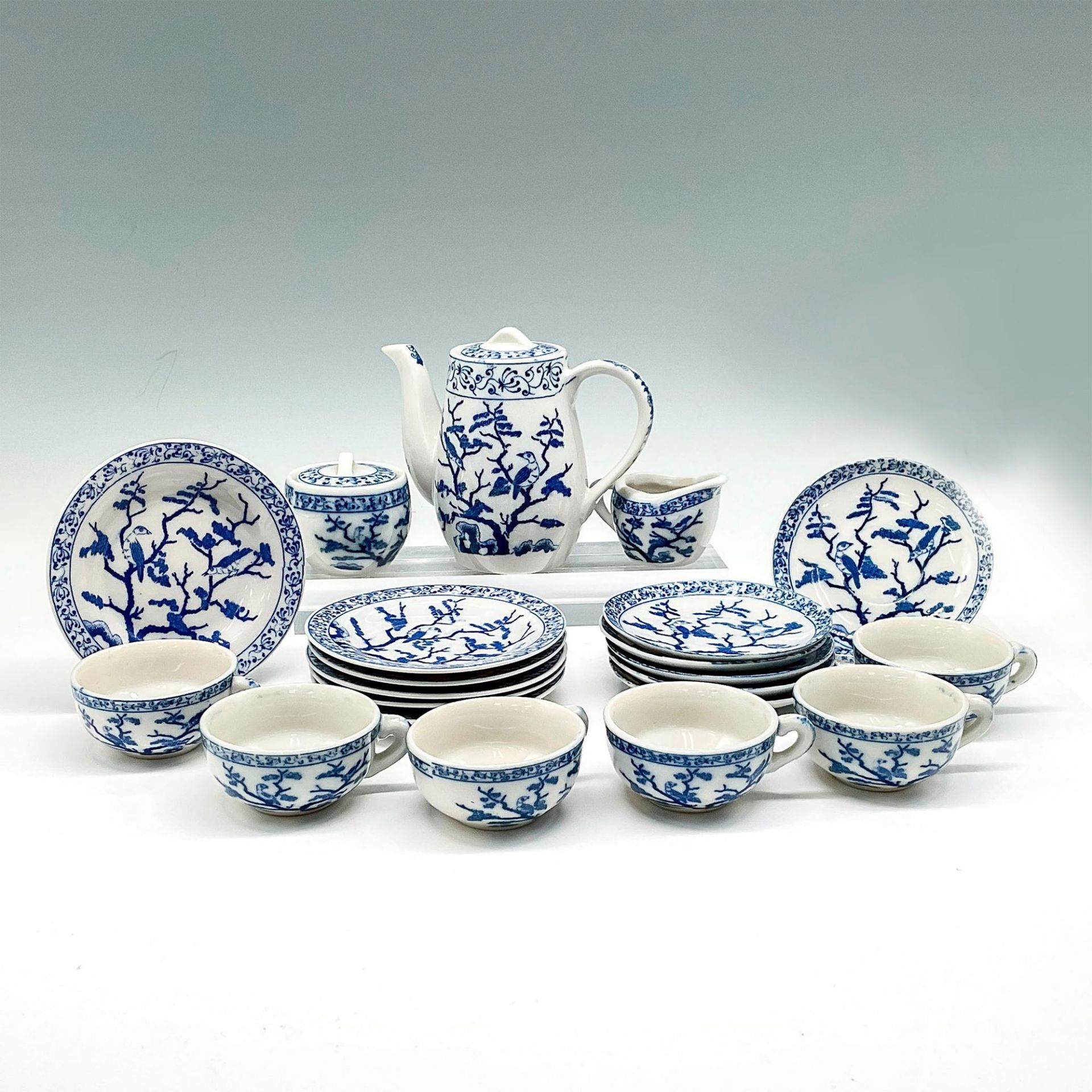 17pc Vintage Collectible Porcelain Child's Tea Set - Image 2 of 3
