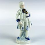 Antique European Ceramic Figurine, 18th Century Gentleman
