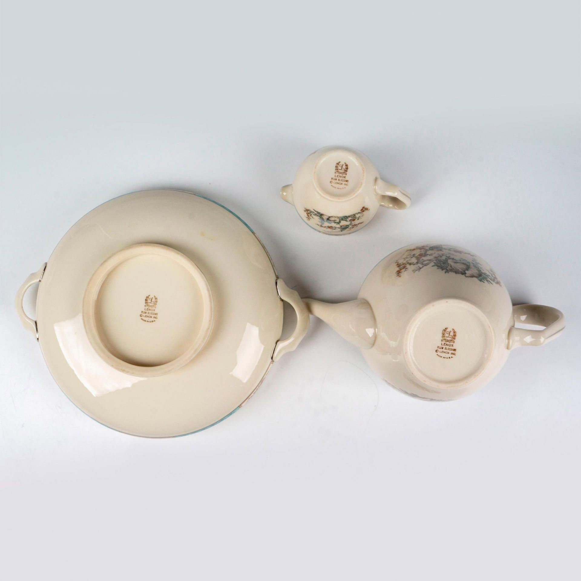 5pc Lenox Teapot, Coffee Pot, Serveware, Plum Blossoms - Bild 3 aus 3