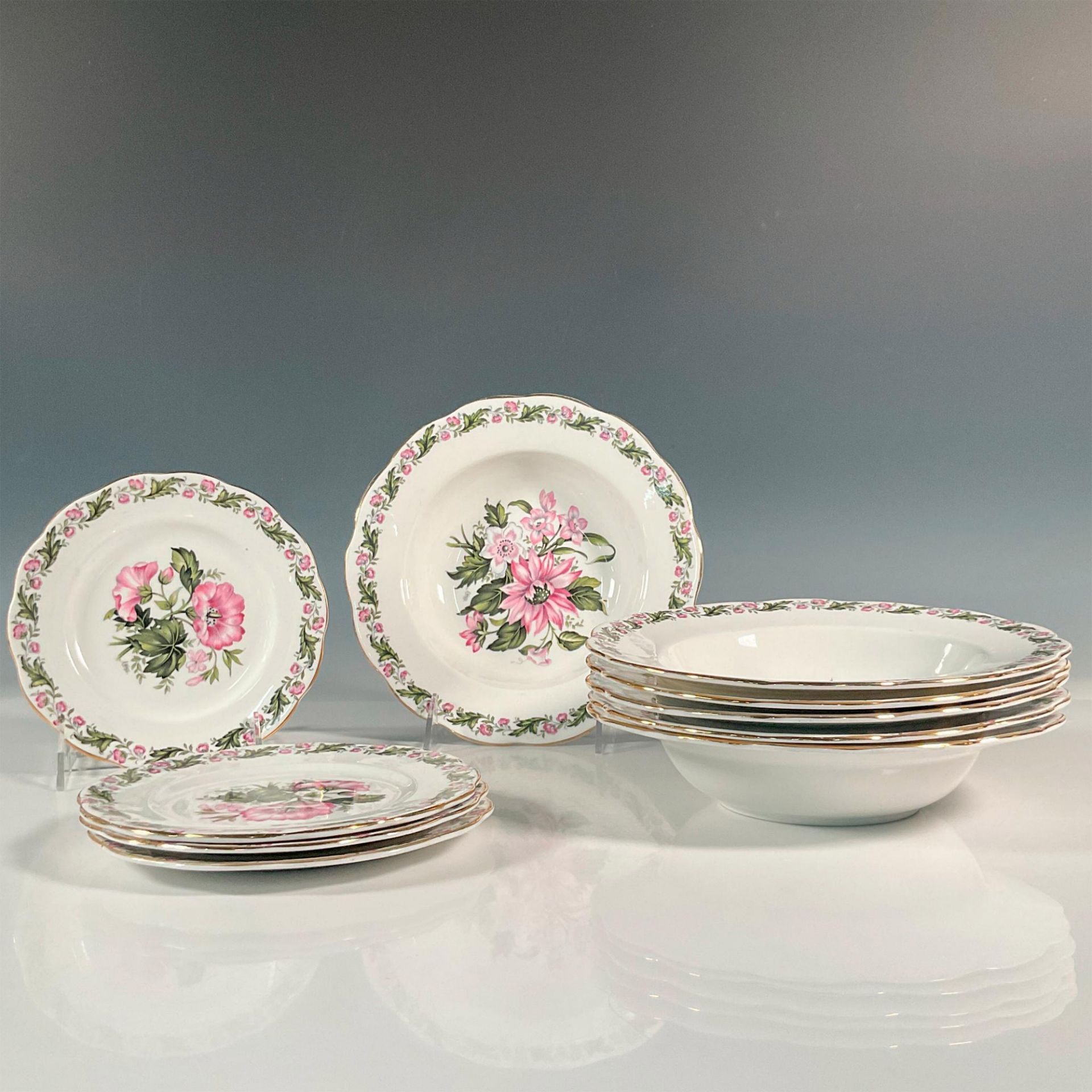 10pc Royal Albert's Plate and Bowl Grouping, Cotswold