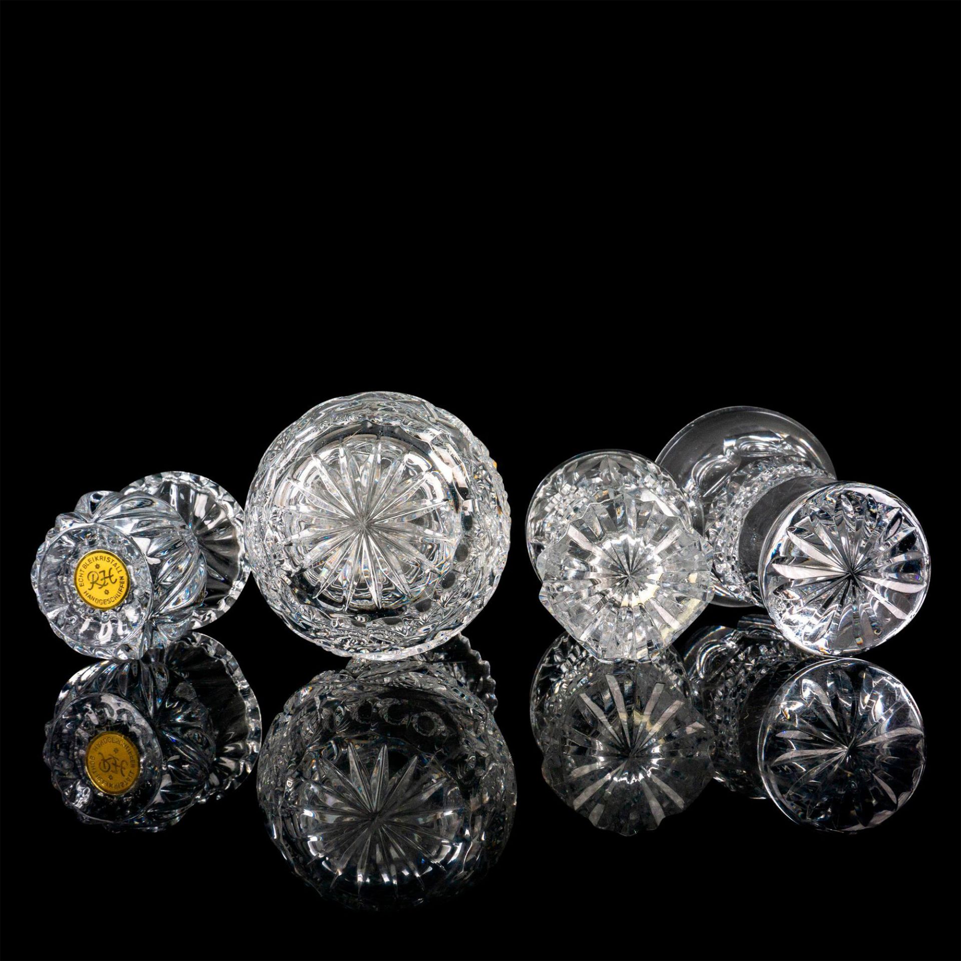 4pc Crystal Miniature Vase Set - Image 2 of 2