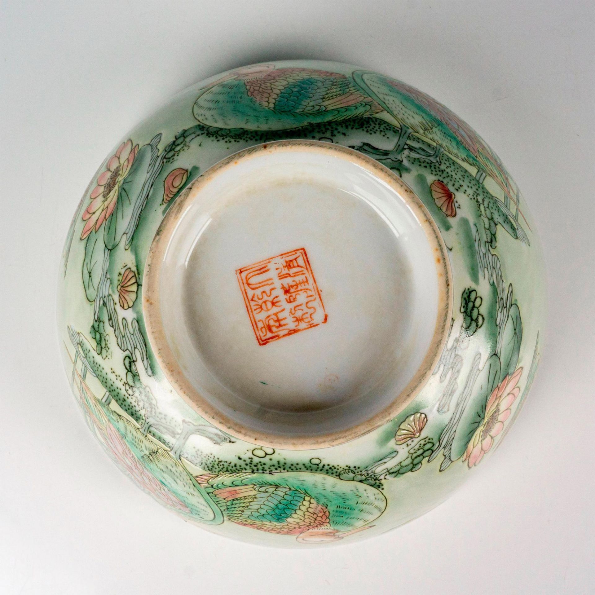 Chinese Porcelain Celadon Painted Duck Bowl - Bild 4 aus 5