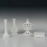 4pc Vintage Milk Glass Grouping