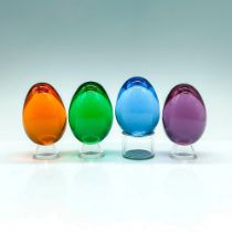 4pc Colored Glass Eggs