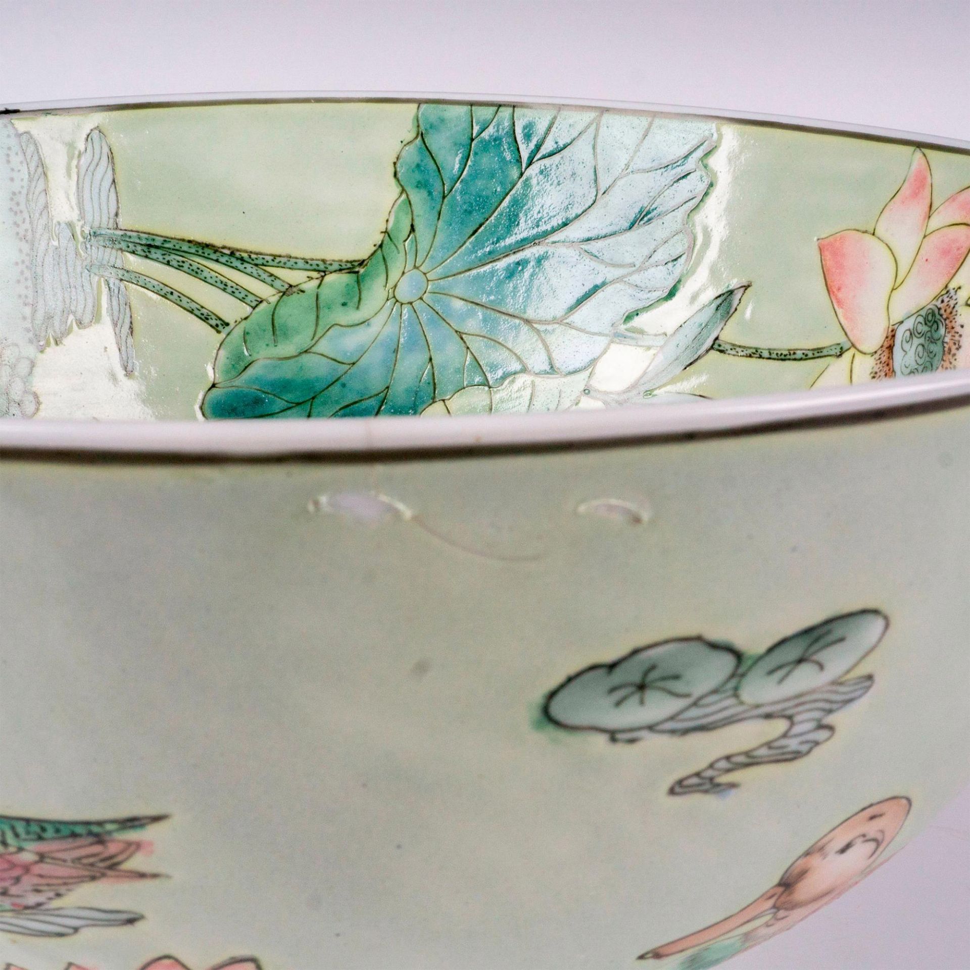 Chinese Porcelain Celadon Painted Duck Bowl - Bild 5 aus 5