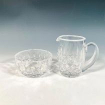 2pc Waterford Crystal Small Pitcher + Sugar Bowl, Lismore