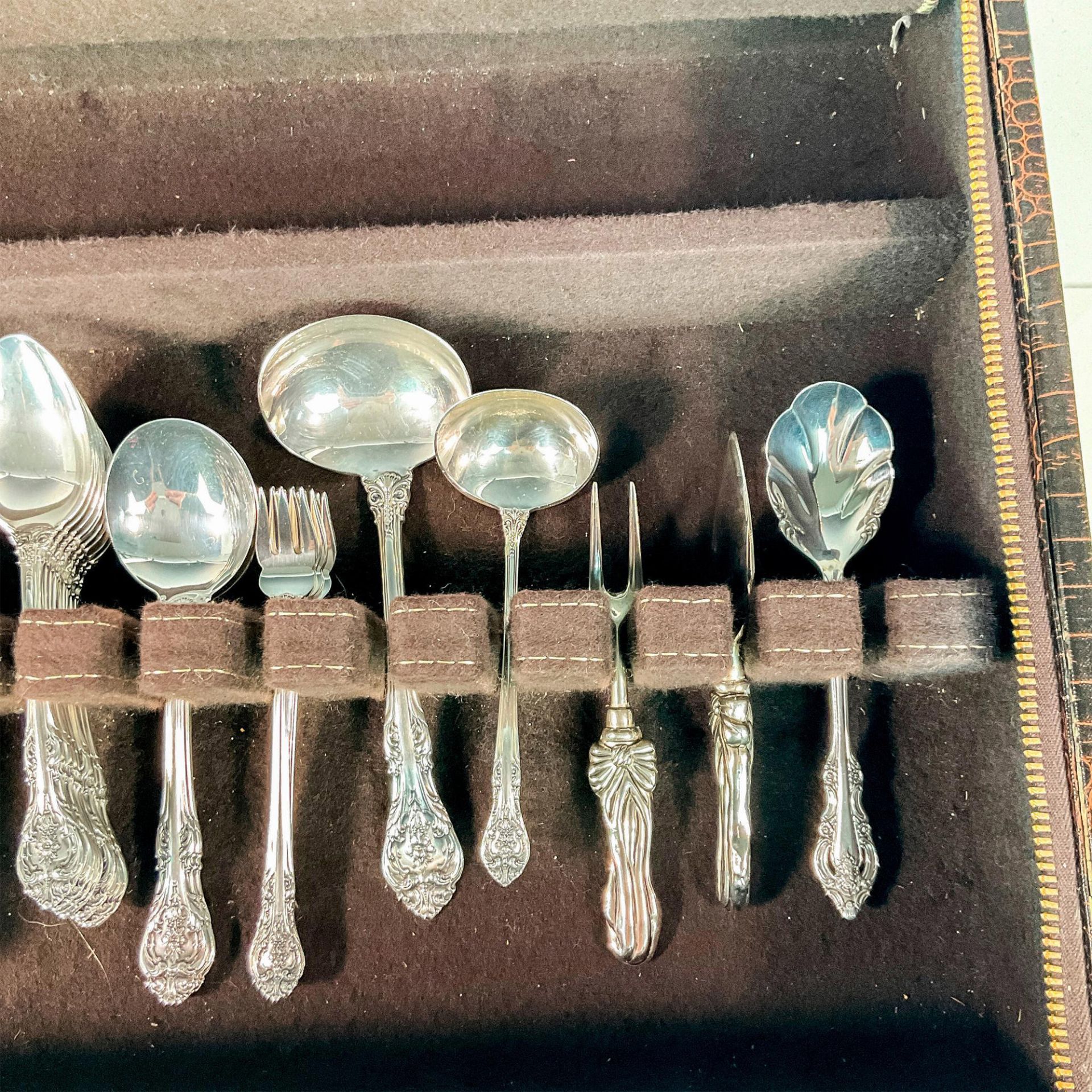 60pc Gorham Sterling Silver King Edward Flatware Set - Bild 4 aus 9