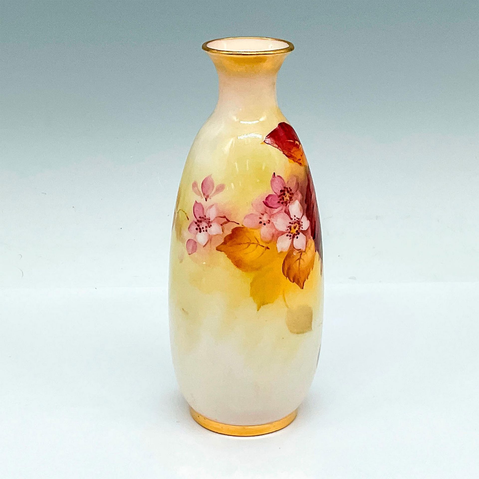 Royal Worcester Bud Vase, Berries and Flowers - Bild 2 aus 3