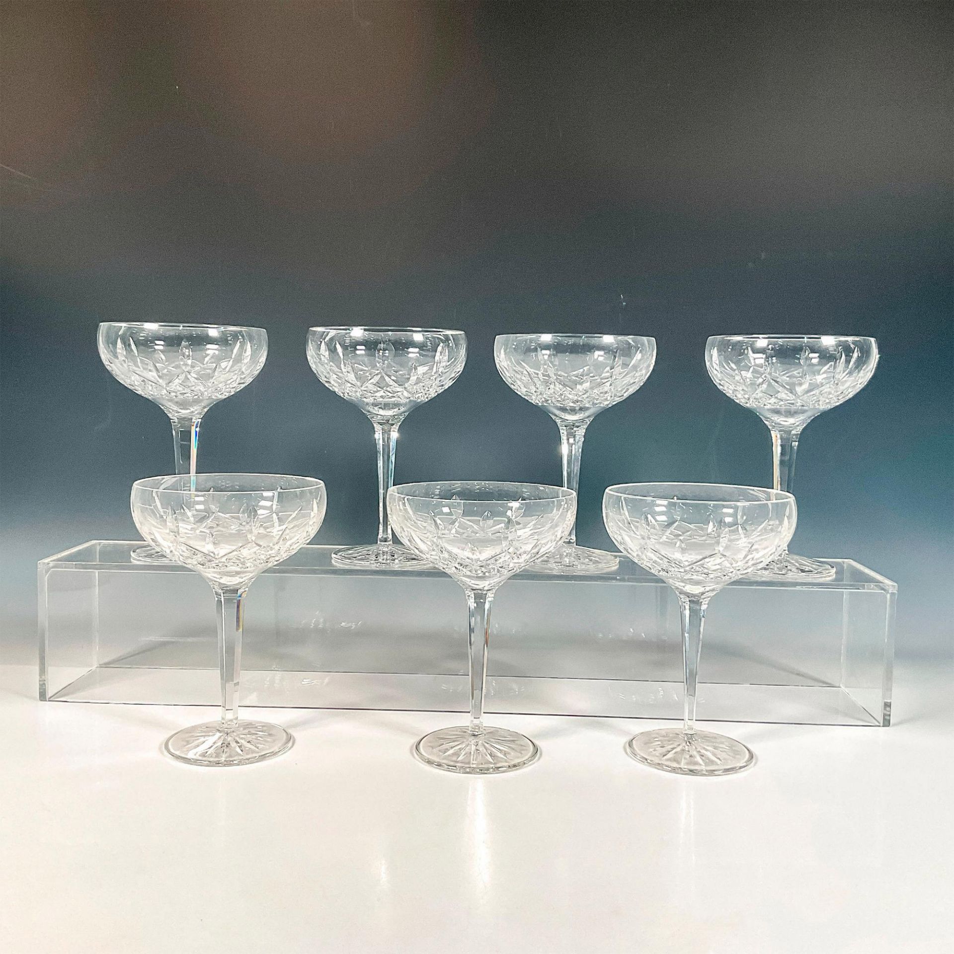 7pc Waterford Crystal Margarita Glasses, Lismore - Image 2 of 3