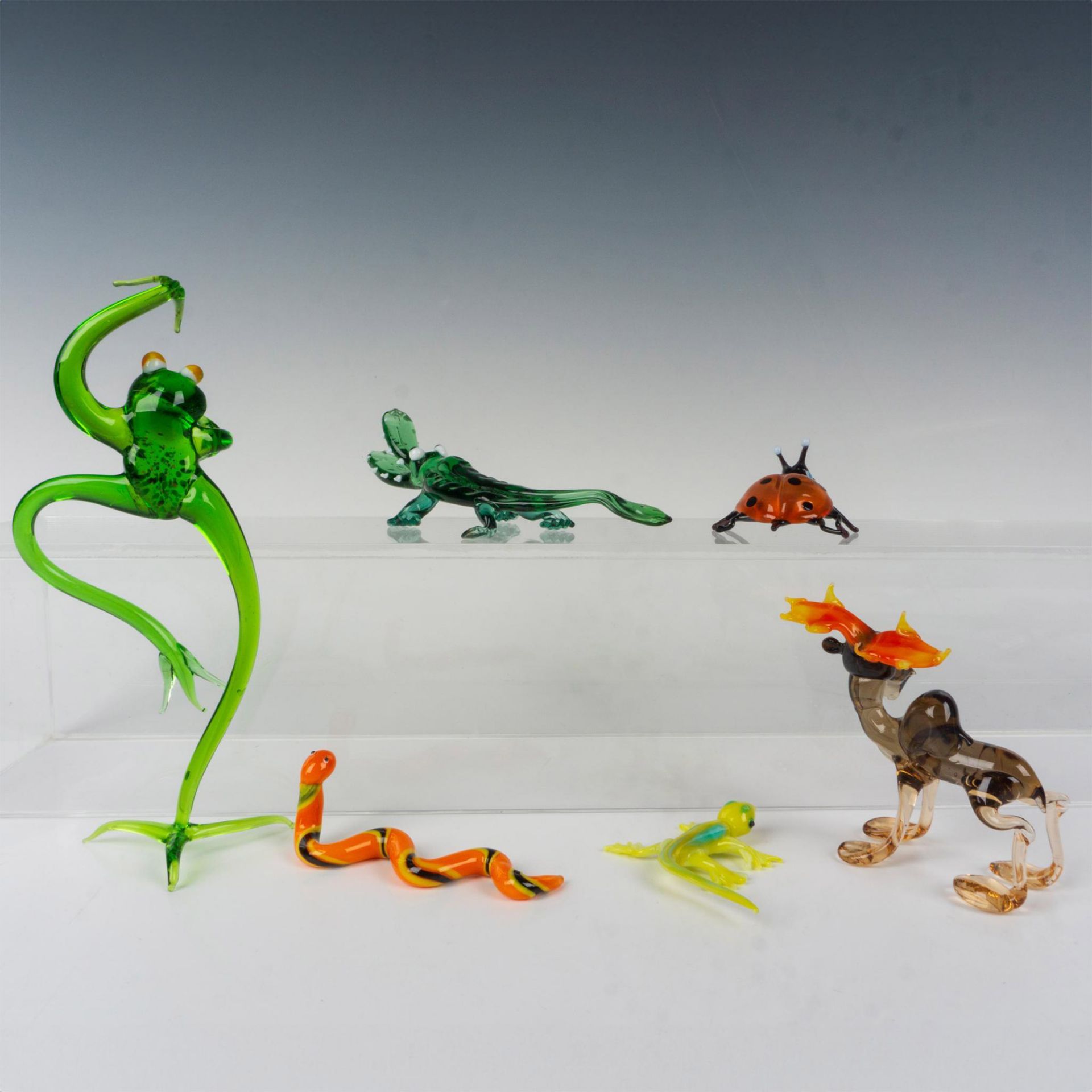 6pc Collection of Art Glass Figurines - Image 2 of 3