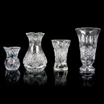 4pc Crystal Miniature Vase Set