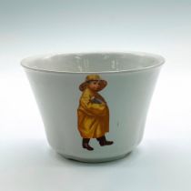 Cute Young Boy in Yellow Raincoat Decorative Ceramic Bowl