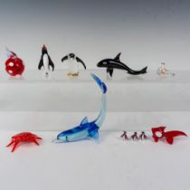 11pc Collection of Art Glass Animal Figurines