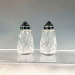 2pc Waterford Crystal Salt + Pepper Shakers, Lismore